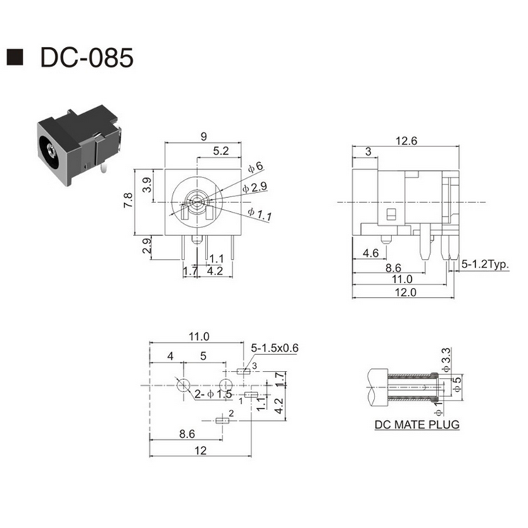 DC插座大電流